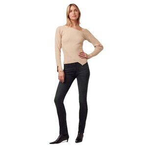 Joes Jeans Size 25 Black Denim The Runway Luna High Rise Straight Leg NWT